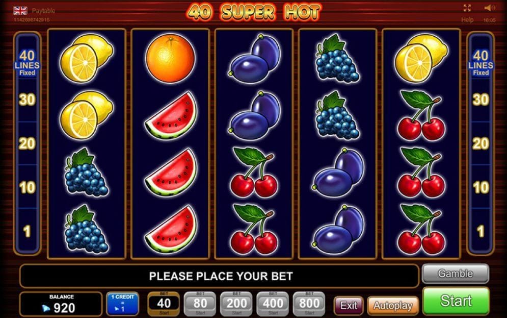 40 Super Hot 40 Super Hot Spielautomat