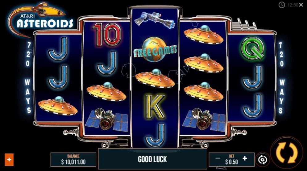 Asteroids online Casino Spiel