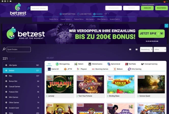 Betzest Casino Bonus ohne Einzahlung