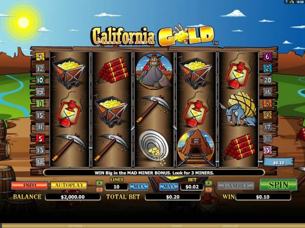 California Gold Video Slot