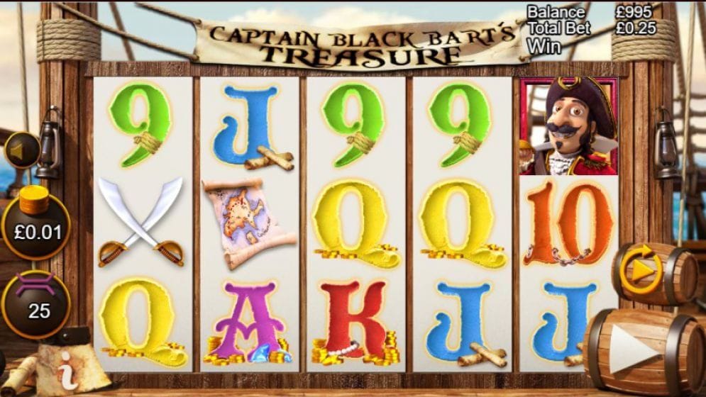 Captain Black Bart's Treasure online Automatenspiel