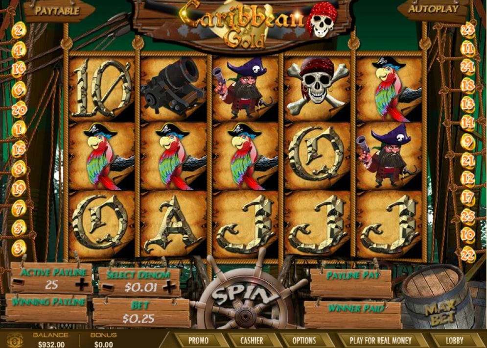 Caribbean Gold online Spielautomat