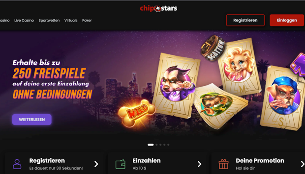 Chipstars Casino für die Schweiz