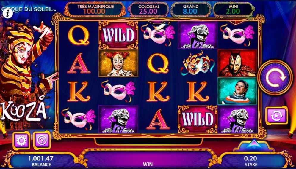 Cirque du Soleil Kooza online Geldspielautomat