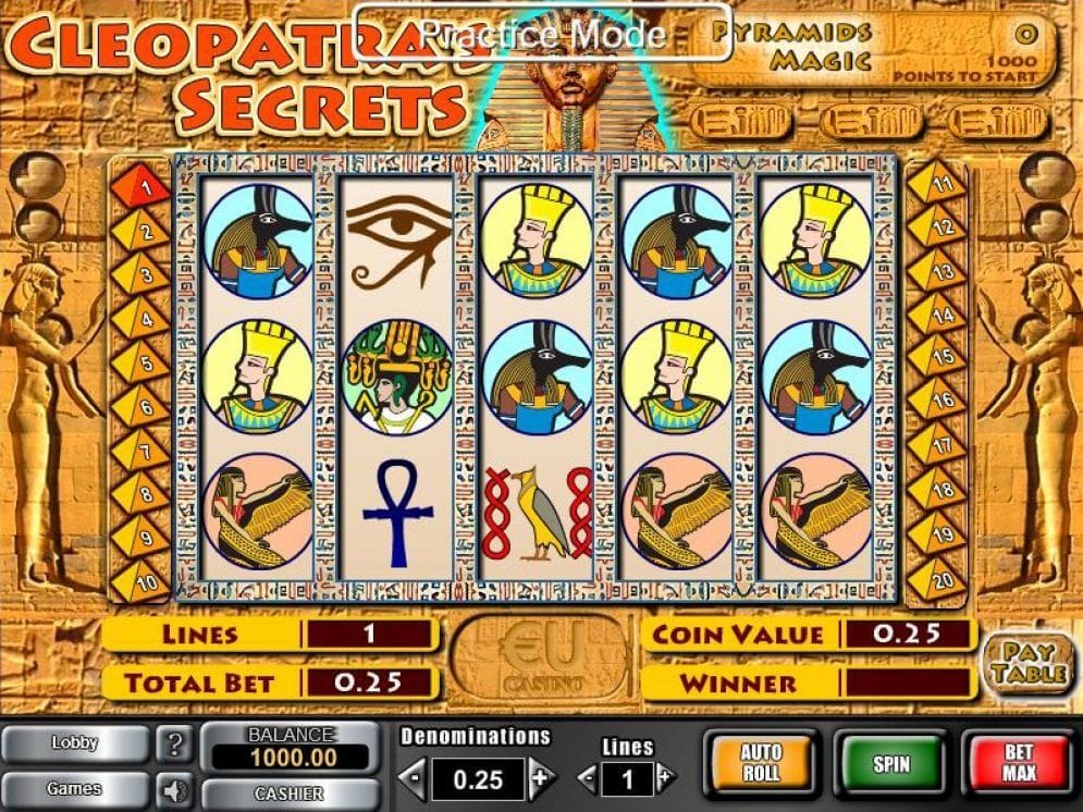 Cleopatra's Secrets online Video Slot