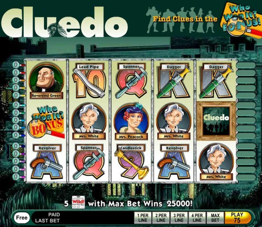Cluedo online Automatenspiel