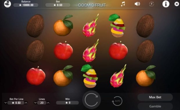 Cosmic Fruit Slotmaschine freispiel