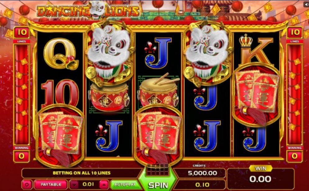 Dancing Lions online Video Slot