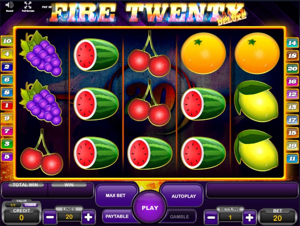 Fire Twenty Deluxe online Automatenspiel
