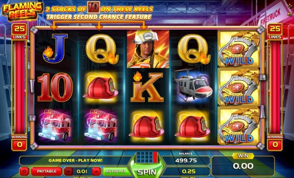 Flaming Reels online Video Slot
