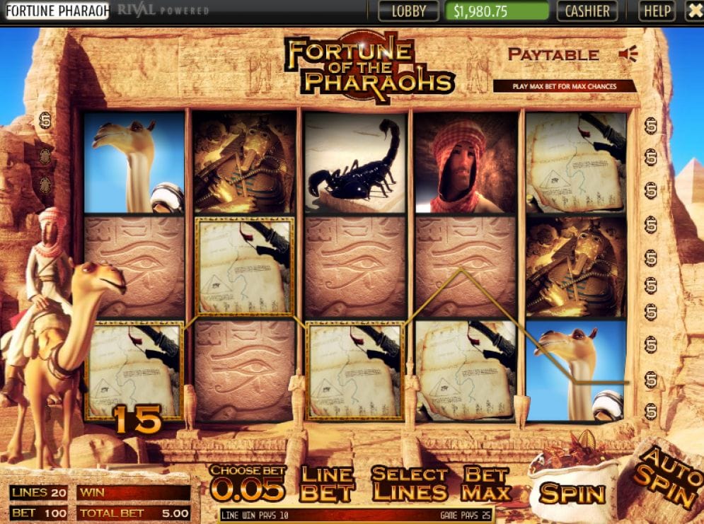 Fortune of the Pharaohs online Video Slot