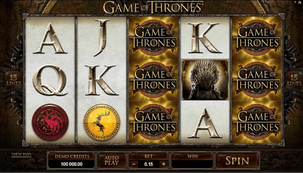Game of Thrones 15 Lines Spielautomat