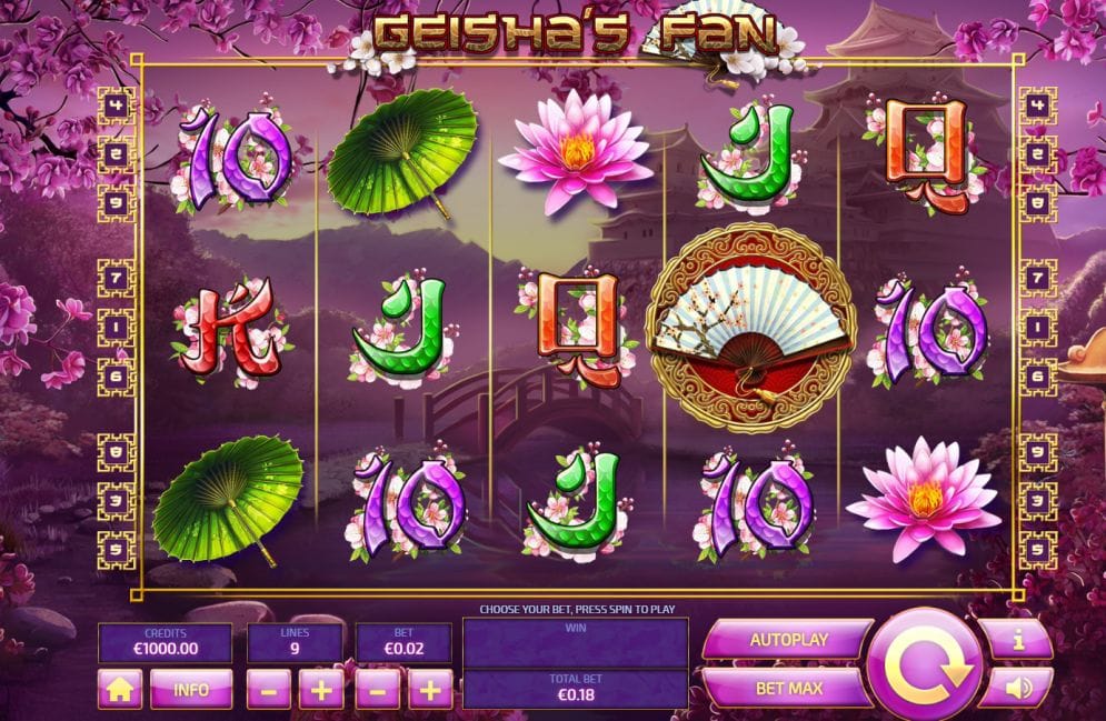 Geisha's Fan online Slotmaschine