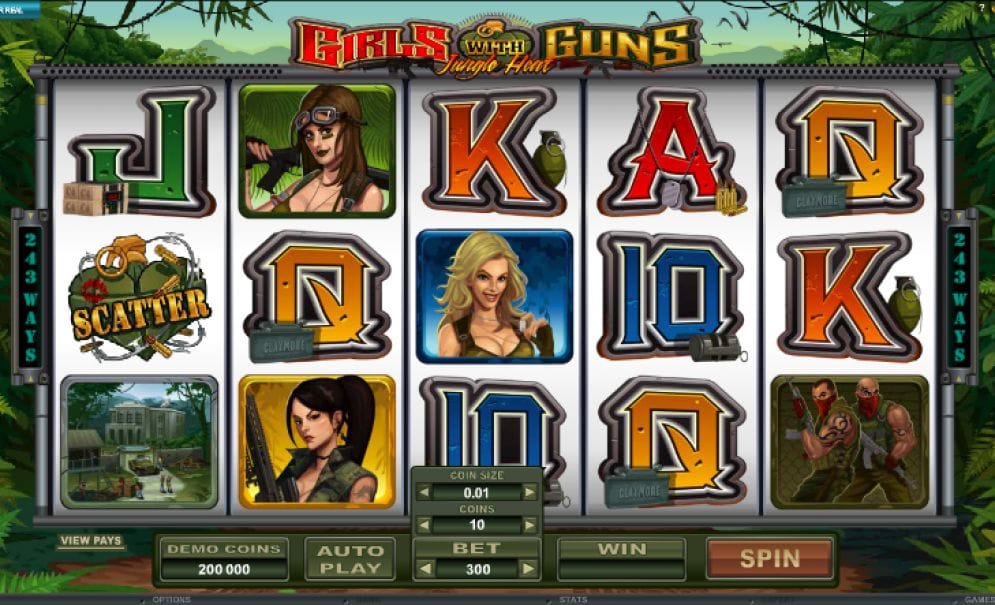 Girls with Guns Jungle Heat Video Slot