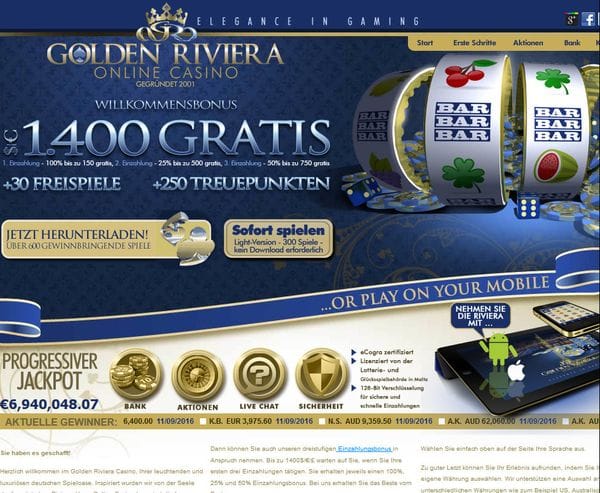 Golden Riviera Casino im Test