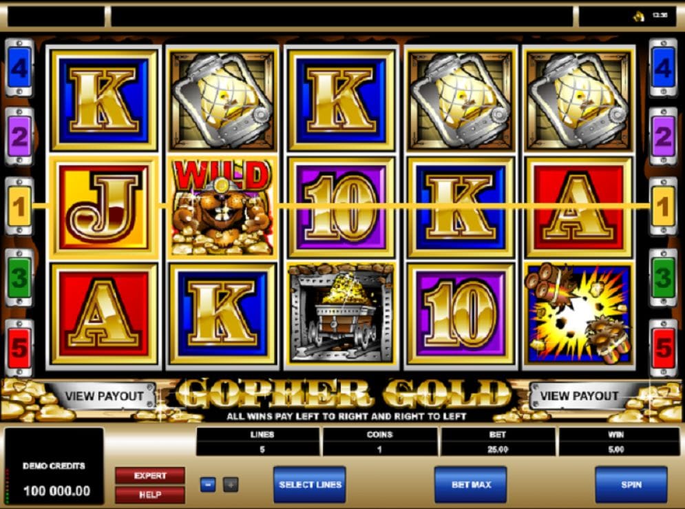 Gopher Gold online Videoslot