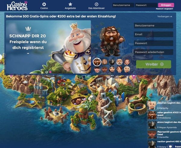 Heroes Casino Review