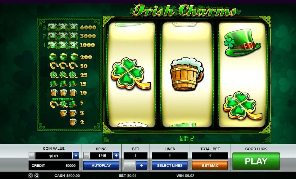 Irish Charms online Casino Spiel