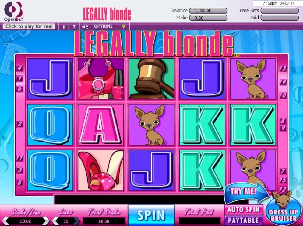 Legally Blond online Videoslot