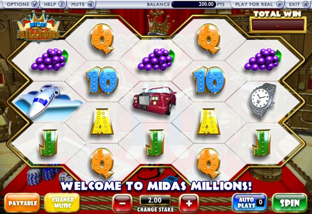 Midas Millions online Slotmaschine