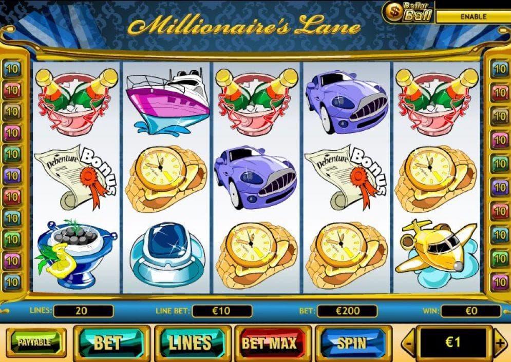 Millionaire's Lane online Slotmaschine