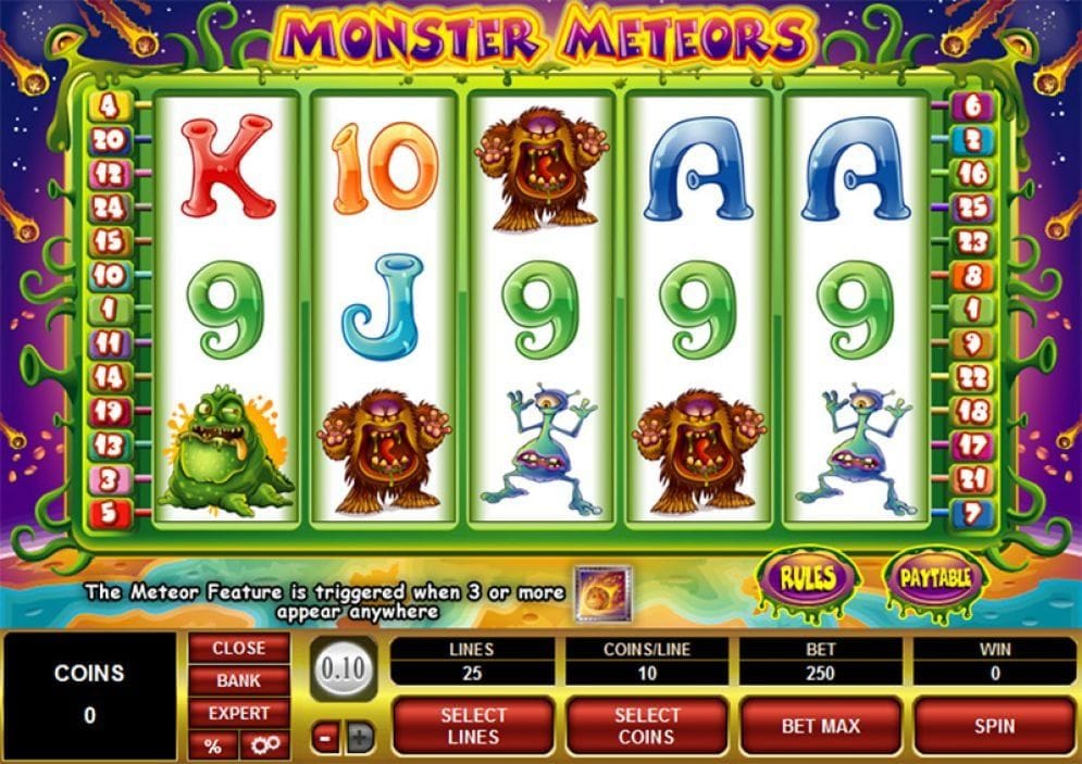 Monster Meteors online Videoslot