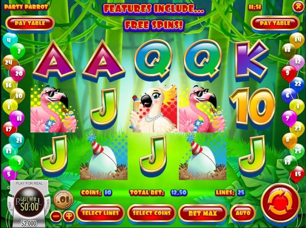 Party Parrot online Spielautomat