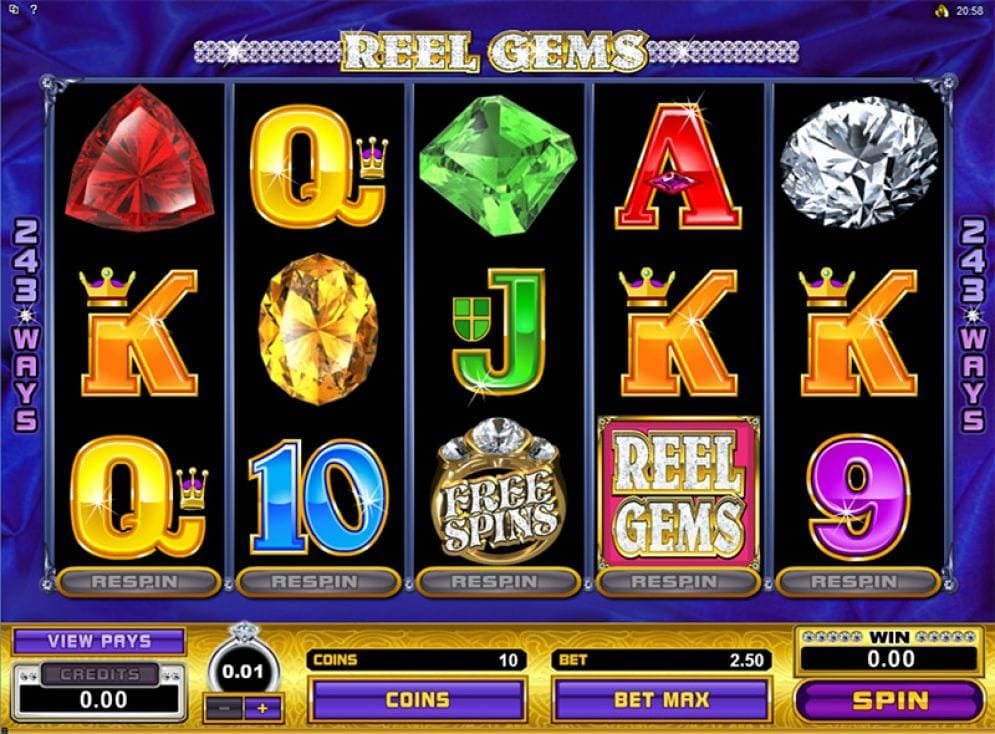 Reel Gems online Video Slot