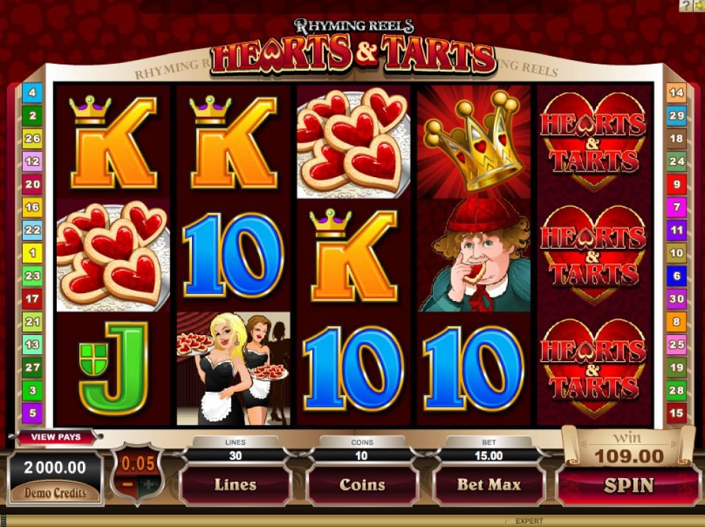 Rhyming Reels Hearts & Tarts Spielautomat