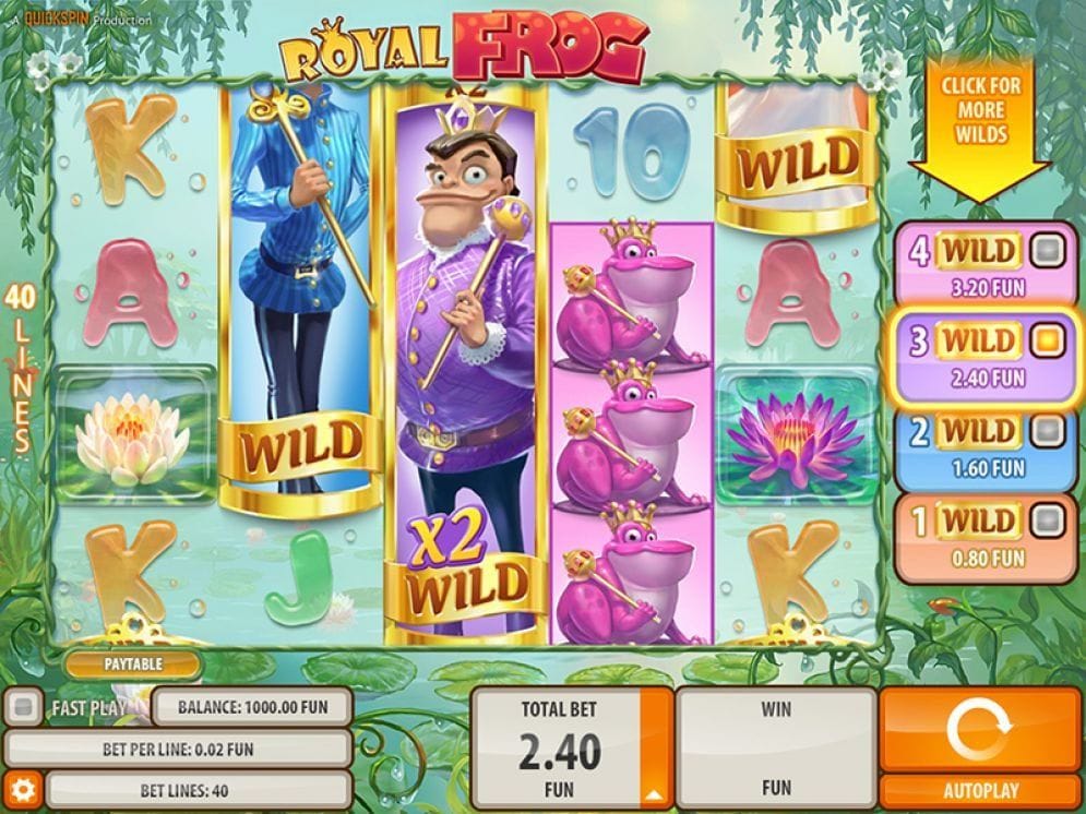 Royal Frog online Slotmaschine