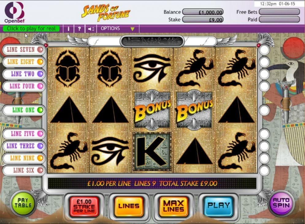 Sands of Fortune Automatenspiel