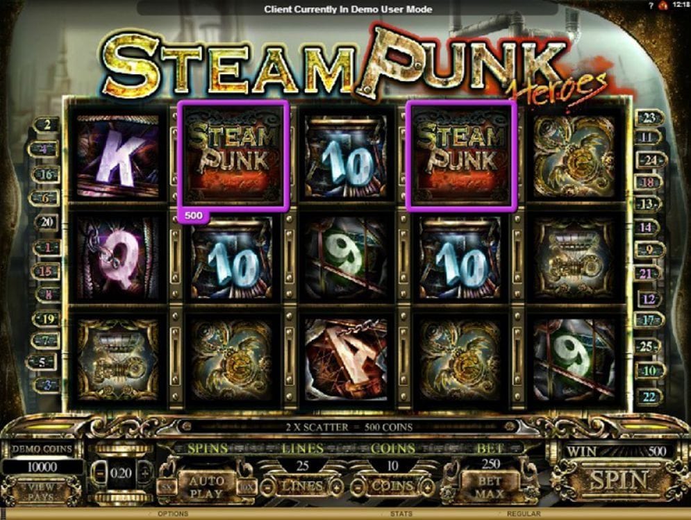 Steam Punk Heroes online Casino Spiel