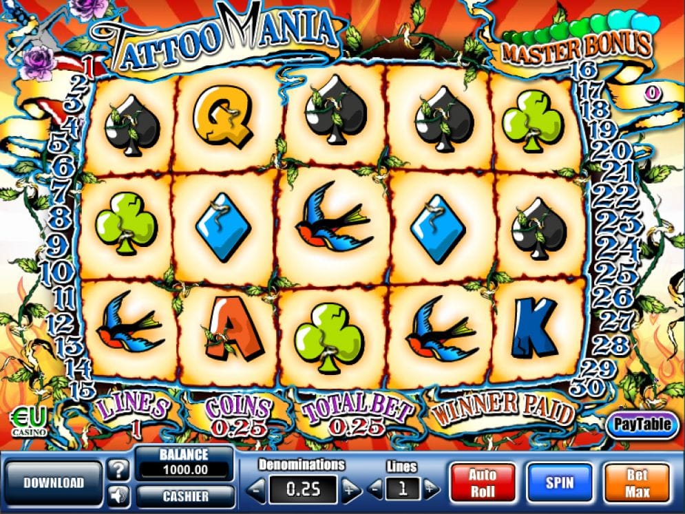 Tattoo Mania Automatenspiel