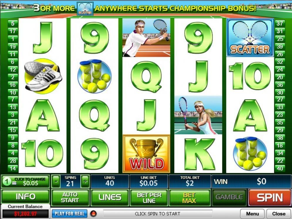 Tennis Stars Video Slot
