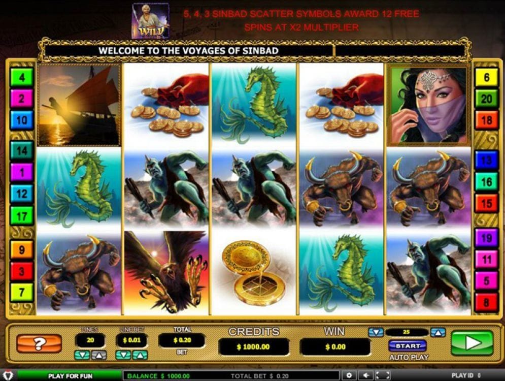 The Voyages Of Sinbad The Voyages Of Sinbad Videoslot