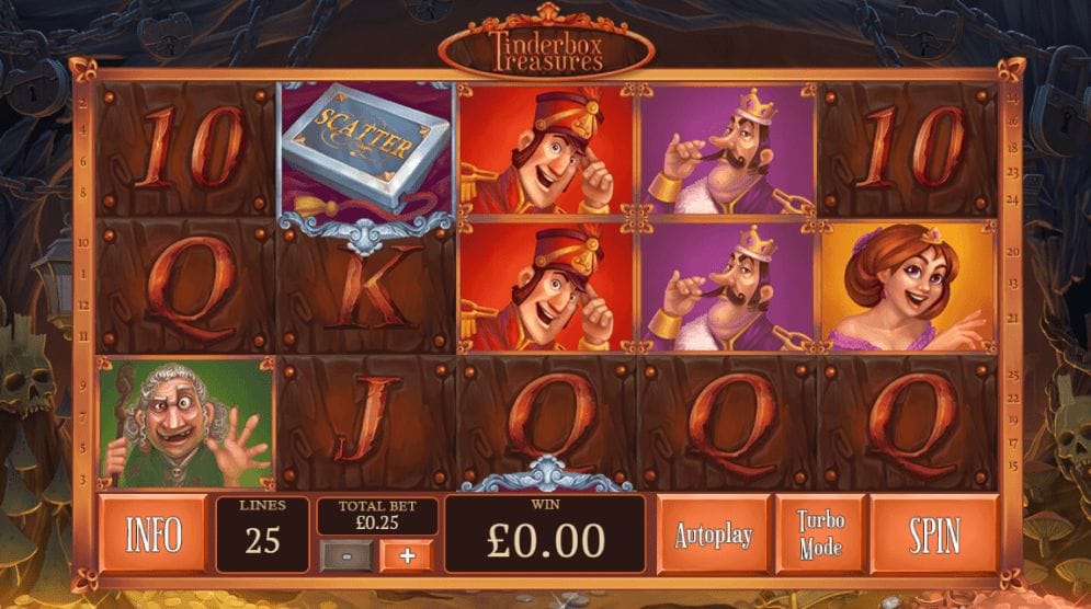Tinderbox Treasures online Spielautomat