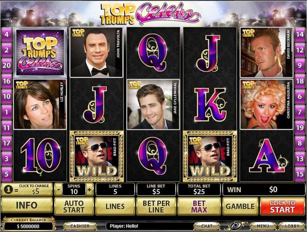 Top Trumps Celebs online Videoslot