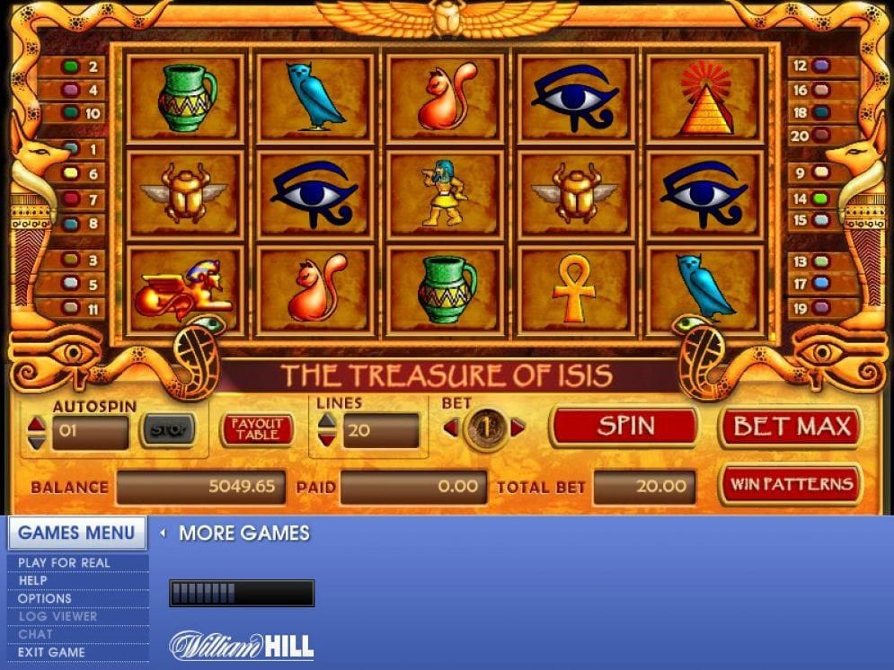 Treasure of Isis online Slotmaschine