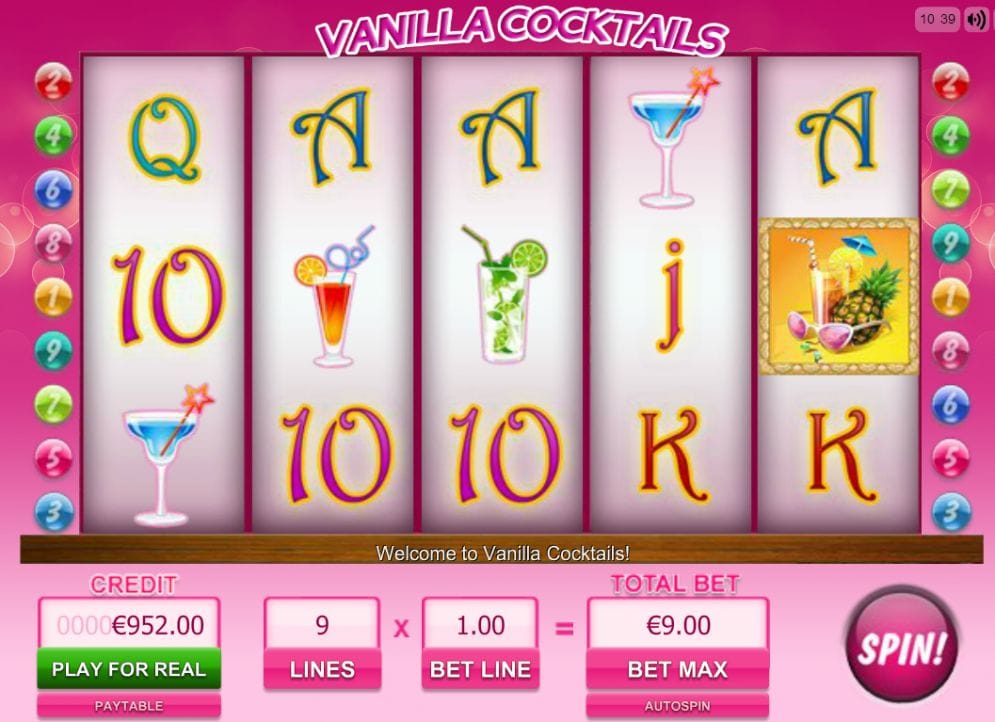Vanilla Cocktails Videoslot