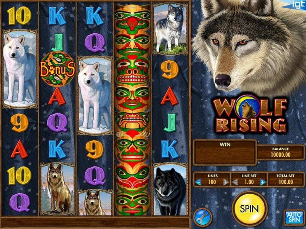 Wolf Rising online Video Slot